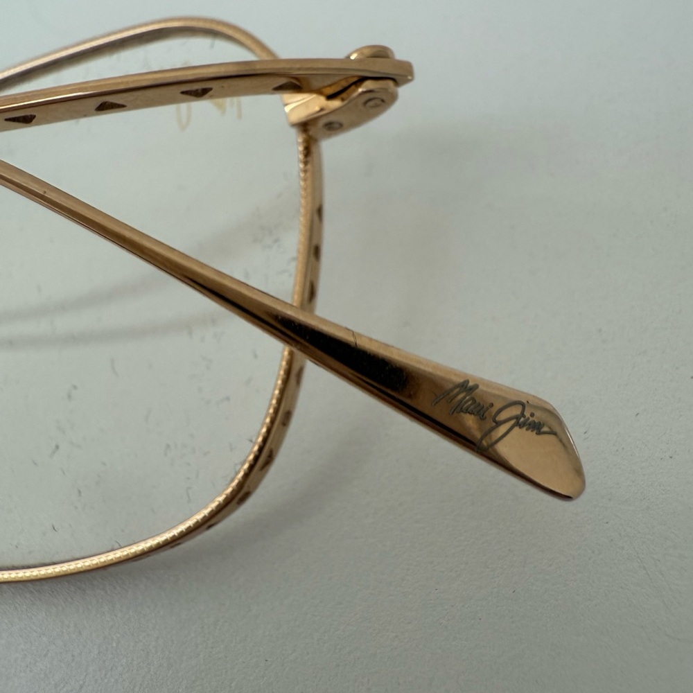 NEW Maui Designer Maui Jim Gold Optical RX Prescription Frame Eyeglasses - Picture 12 of 15